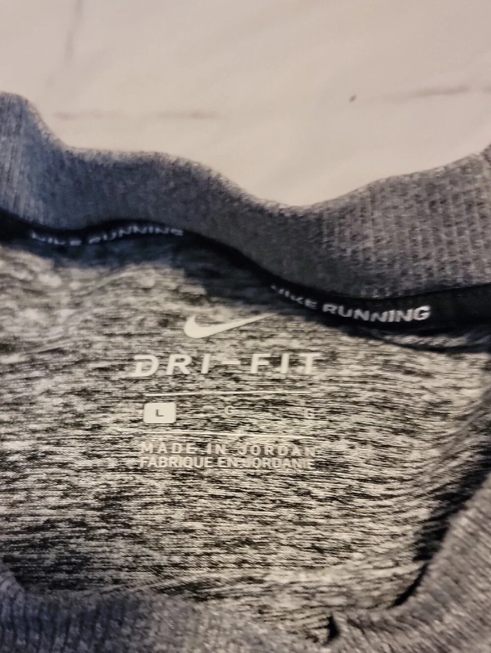 Nike Running Grey Heather Long-Sleeve Performance Crew